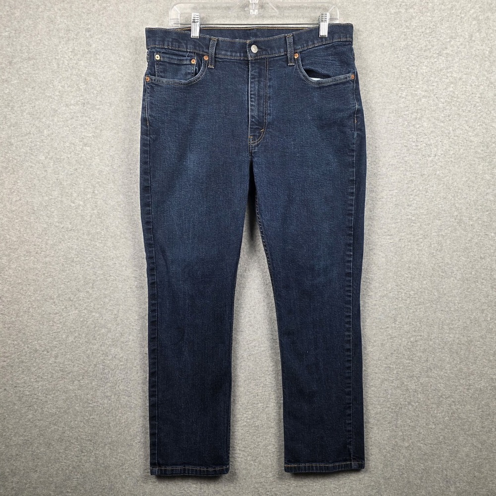 Levi's 514 Jeans Mens 36x30 Regular Fit‎ Straight Leg Dark Wash Stretch Denim